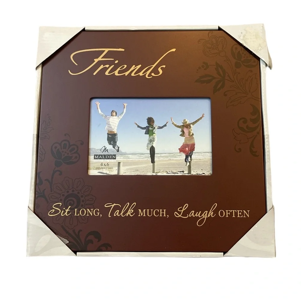 Malden International 4x6 Frame “Friends” Quote Dark Brown